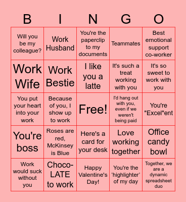 Valentine's Day Bingo Card