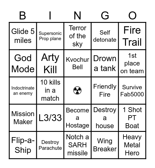 WT Bingo Card