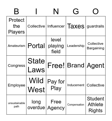 NIL BINGO Card