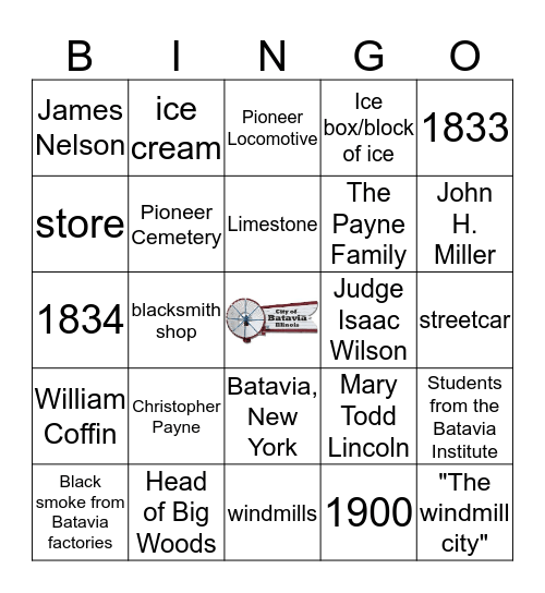 Batavia Bingo Card