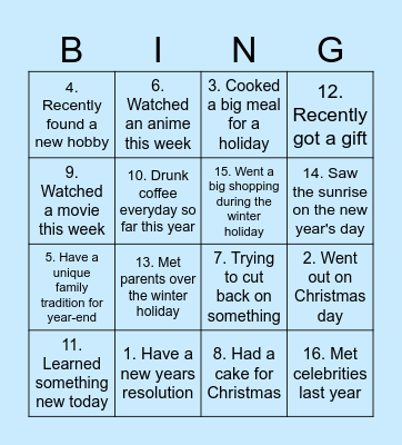 Happy New Year, Team Ricksoft, Inc.! Bingo Card