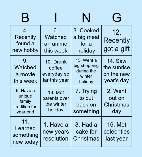 Happy New Year, Team Ricksoft, Inc.! Bingo Card