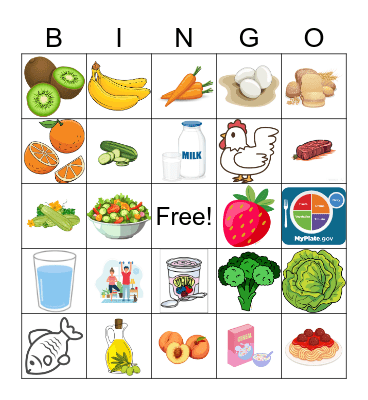 Nutrition/Nutrición - FEC Bingo Card