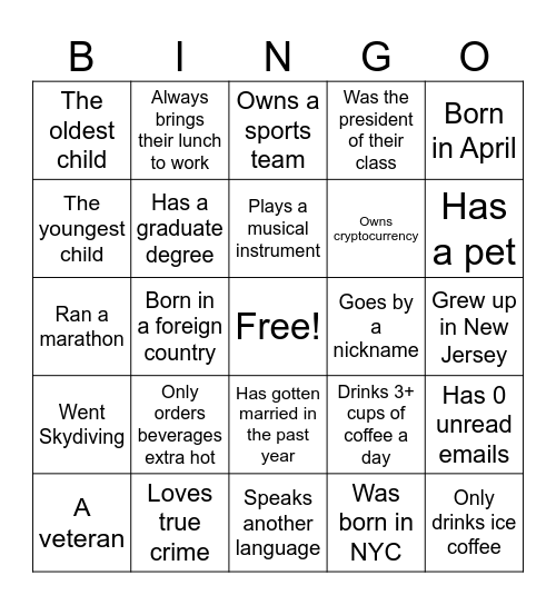 25madison BINGO Card