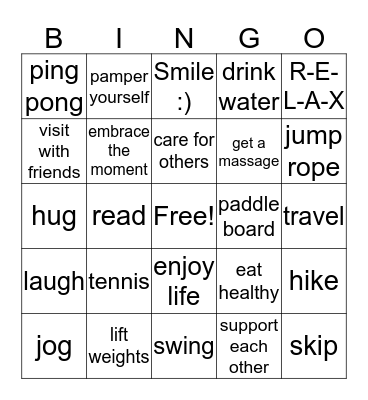 Health & Safety Bingo Card