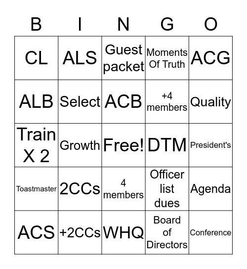 Race to Distinguished Bingo Card