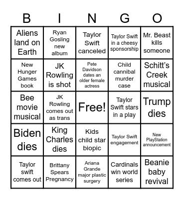 2024 Bingo Card Bingo Card