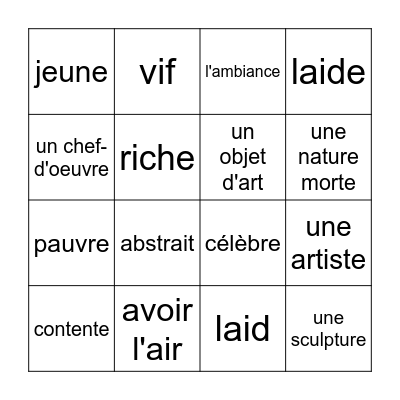 À l'exposition Bingo Card