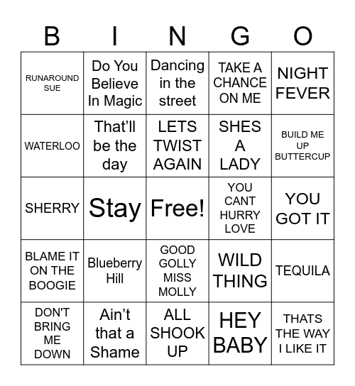 ‘’’’’’’’#2’’’’’’’’ Bingo Card