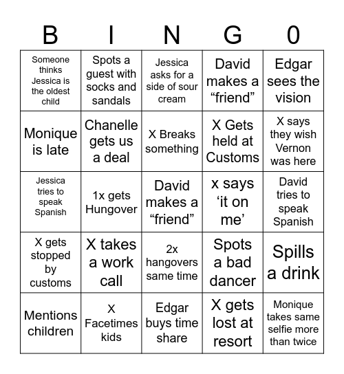 DK Bingo Card