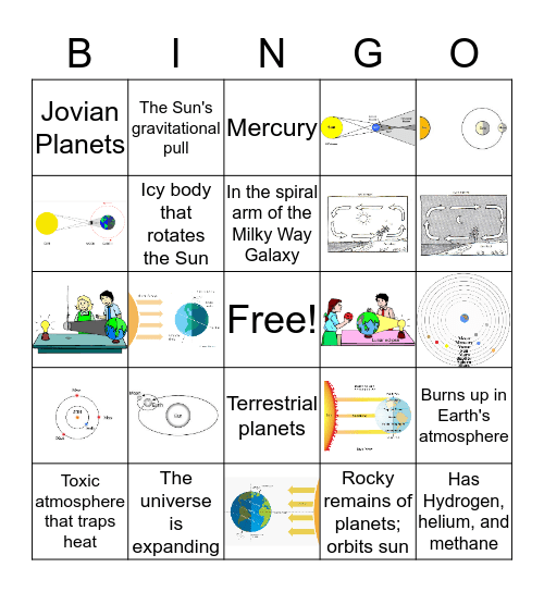 Astronomy MS Review Bingo Card