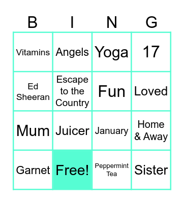 Sue's 70th Birthday Bingo! Bingo Card