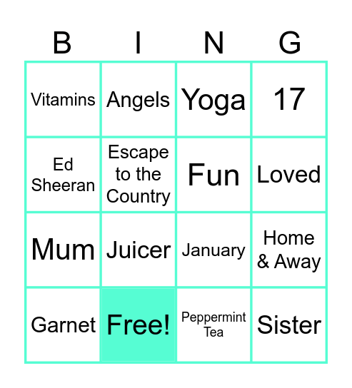 Sue's 70th Birthday Bingo! Bingo Card