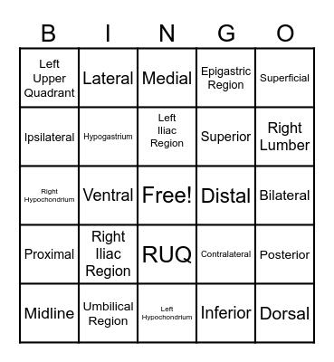 A & P Bingo 1 Bingo Card