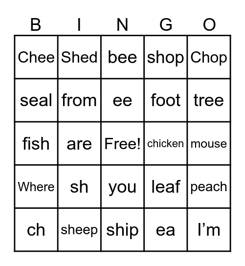 Finding Out Unit 11 Bingo Card