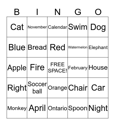 Bingo Card