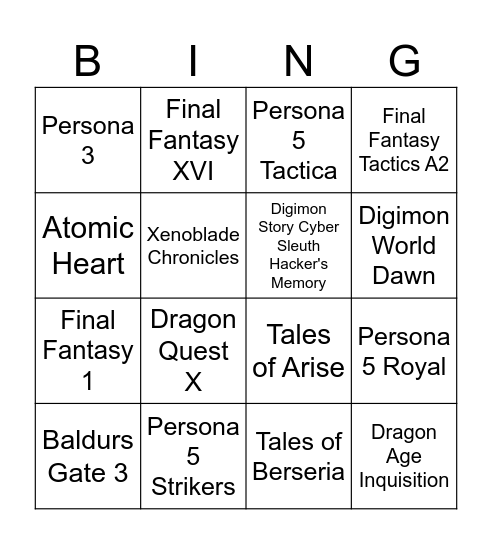 Juegos 2024 Bingo Card