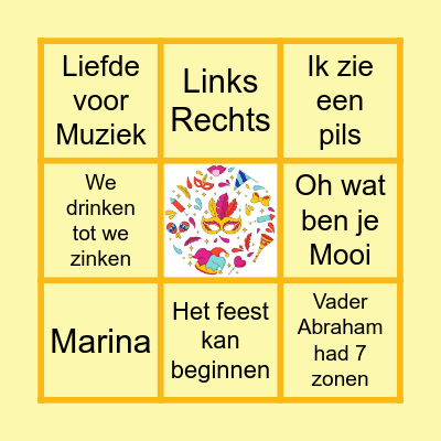 4de ronde carnaval Bingo Card