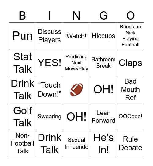 The Davey Bingo Card