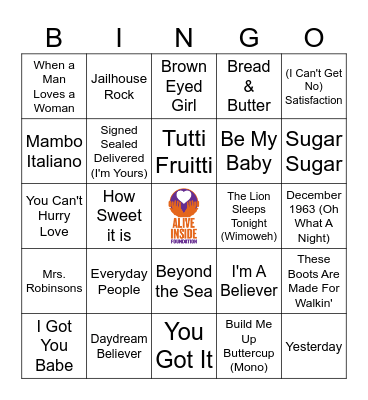 D3-G2 Alive Inside Bingo Card