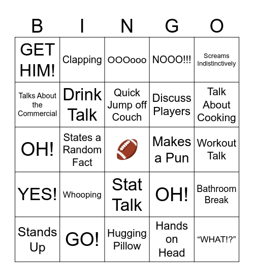 The Jordy Bingo Card