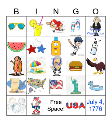 USA/Summer Bingo! Bingo Card