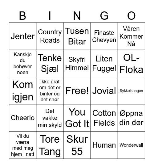 Bingo Card