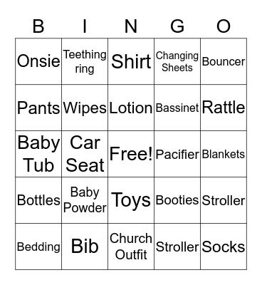 Gift BINGO Card