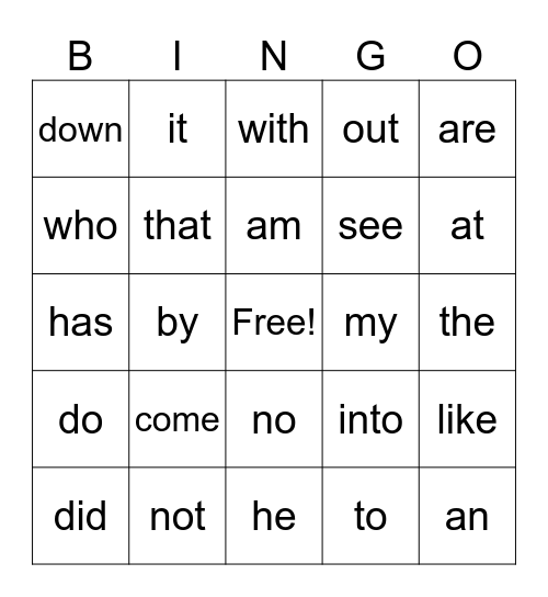 Bingo Card