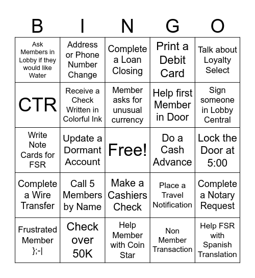 Teller Line Bingo! Bingo Card