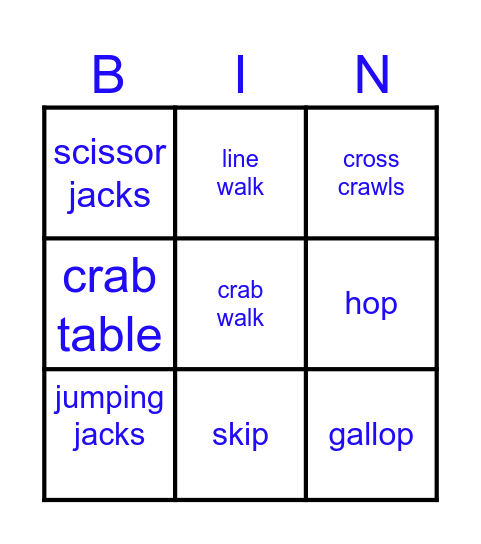 PT Bingo 01/19/24 Bingo Card