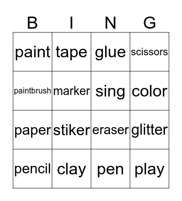 What We Are Learning Bingo Card