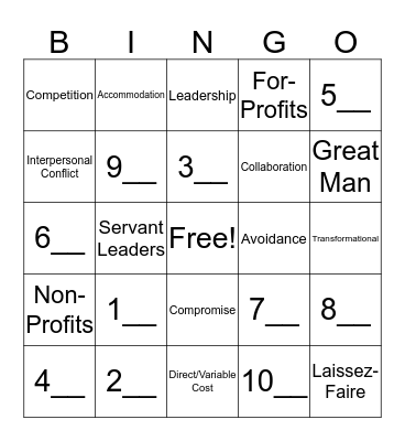 Teambuilding Bingo Card