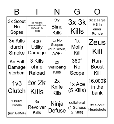 CS Bingo Card