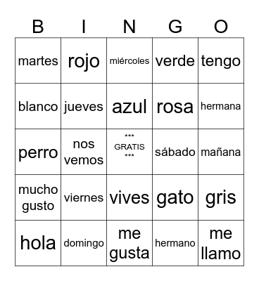 Grade 8 Final Bingo Card