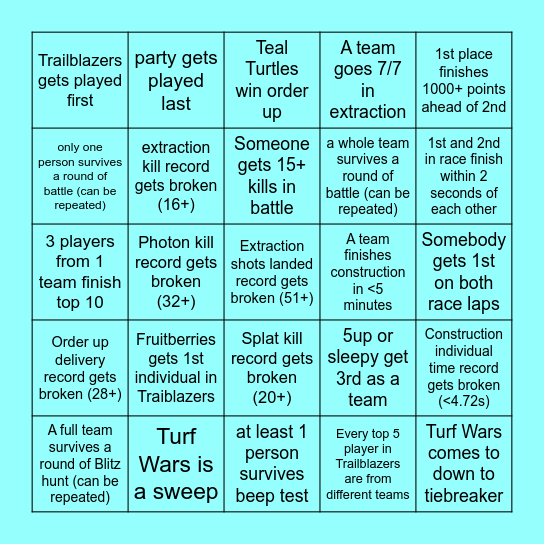 BW10 Bingo Card! Bingo Card