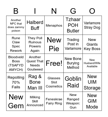 Winter Summit 2024 Bingo Card