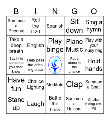 Who Put Dragons in the Church?! Bingo Card