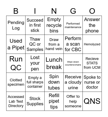 Lab Week 2024 Bingo Card