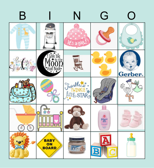 Megan's Baby Shower Bingo Card