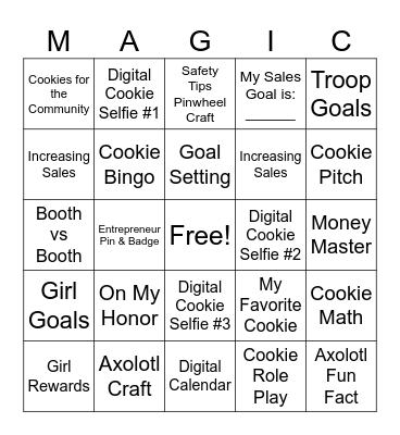 Cookie Passport Bingo Card