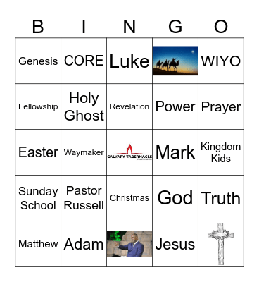 Calvary Tabernacle Bingo Card