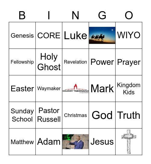 Calvary Tabernacle Bingo Card