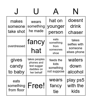 Juan Bingo Card