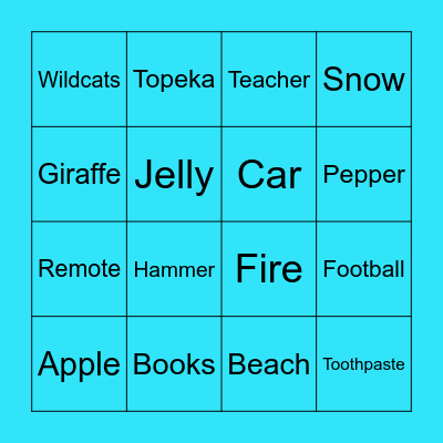 Associations Bingo Card