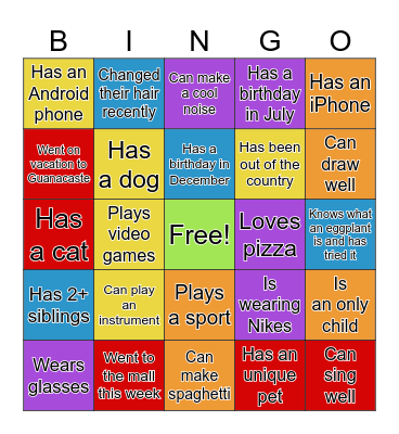 Virtual Icebreaker Bingo Card