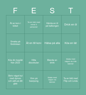 🎉 Bingo Card