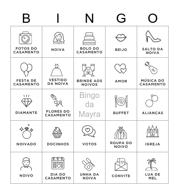 Bingo da Mayra Bingo Card