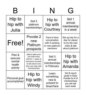 Lexi's Bingo Card