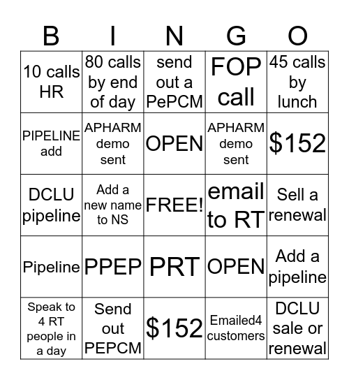 Bingo- $25 card! Bingo Card